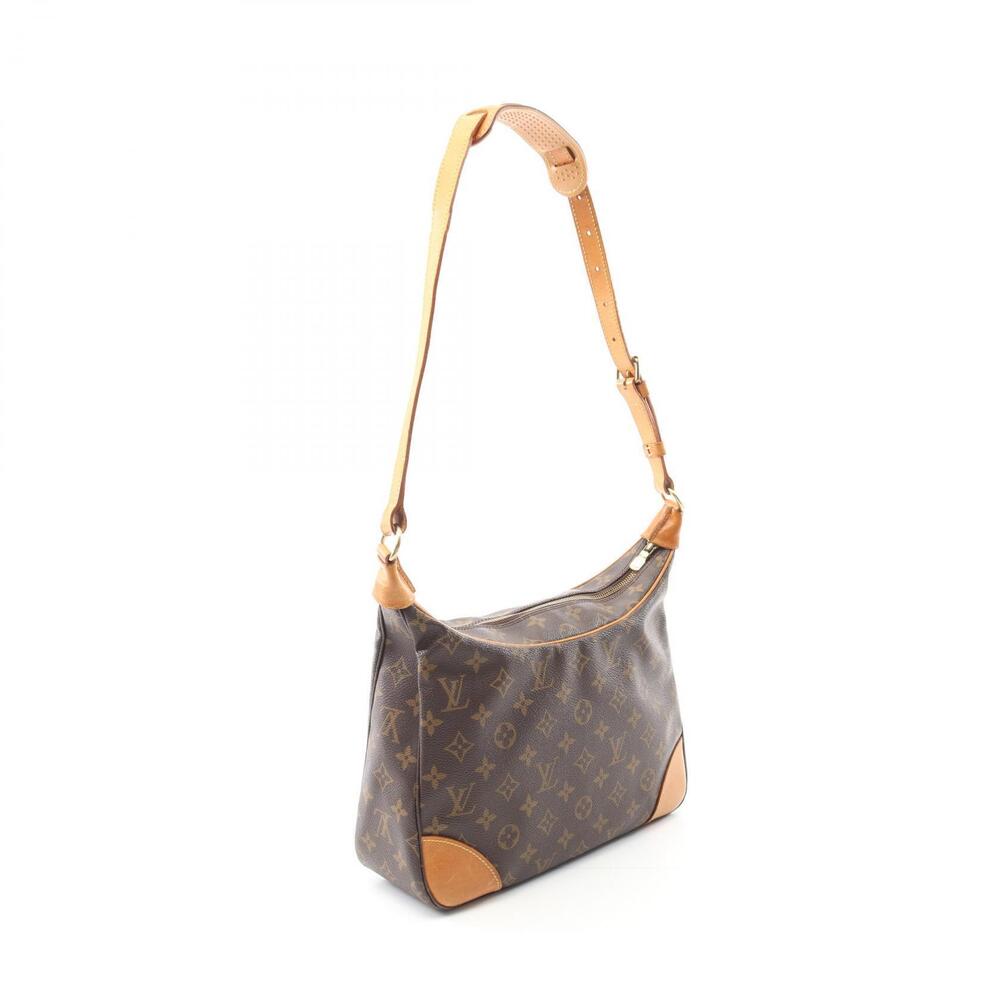 Louis Vuitton Bag Brown Shoulder Canvas Monogram Leather Boulogne